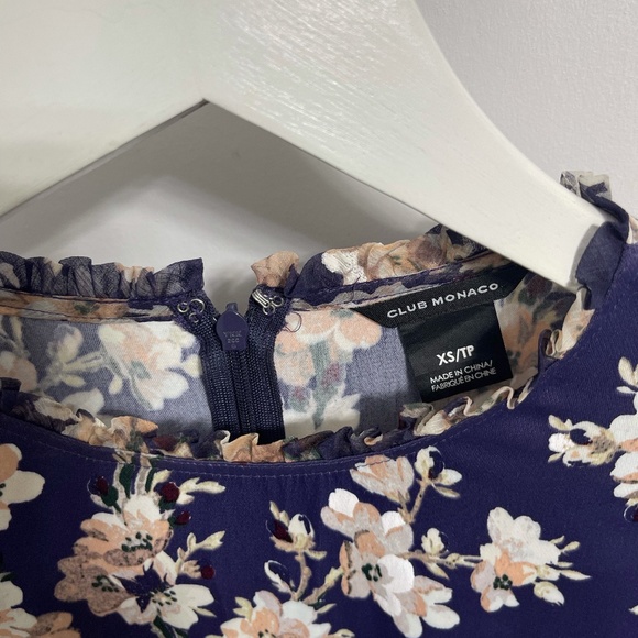 Club Monaco - Melech Bell Long Sleeve Blouse Night Shade/prune - Size XS - Picture 4 of 6